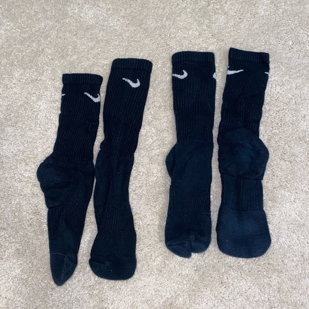 2 Pair Black Ankle Nike Socks